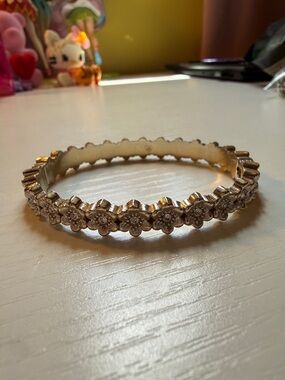 brighton Floral Crystal Bracelet - silver Tone